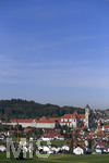 04.10.2018, Ottobeuren, Stadtansicht mit der barocken Basilika, Die Benediktinerabtei Ottobeuren feierte 2014 ihr 1250-jhriges Jubilum. 
