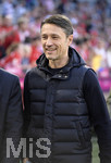 06.10.2018, Fussball 1. Bundesliga 2018/2019, 7. Spieltag,  FC Bayern Mnchen - Borussia Mnchengladbach, in der Allianz-Arena Mnchen. Trainer Niko Kovac (FC Bayern Mnchen) lacht zufrieden.

