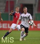 12.10.2018,  Fussball U21 EM-Qualifikationsspiel, Deutschland - Norwegen, im AUDI-Sportpark in Ingolstadt. Cedric Teuchert (Deutschland) am Ball.

