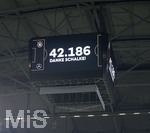 19.11.2018, Fussball, UEFA Nations League, Gruppe 1, Spieltag 6, Deutschland - Niederlande, in der Veltins-Arena auf Schalke in Gelsenkirchen, Zuschauerzahl 42186 steht auf der Anzeigetafel.



