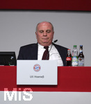 30.11.2018, Fussball 1. Bundesliga 2018/2019,  FC Bayern Mnchen, Jahreshauptversammlung im AUDI-Dome Mnchen, Prsident Uli Hoeness (FC Bayern).

 
