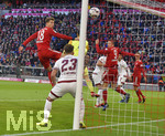 08.12.2018, Fussball 1. Bundesliga 2018/2019, 14. Spieltag,  FC Bayern Mnchen - 1.FC Nrnberg, in der Allianz-Arena Mnchen.  Robert Lewandowski (FC Bayern Mnchen) trifft hier zum 1:0.

 
