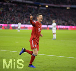 08.12.2018, Fussball 1. Bundesliga 2018/2019, 14. Spieltag,  FC Bayern Mnchen - 1.FC Nrnberg, in der Allianz-Arena Mnchen.  Robert Lewandowski (FC Bayern Mnchen) Torjubel.

 
