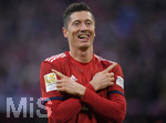 08.12.2018, Fussball 1. Bundesliga 2018/2019, 14. Spieltag,  FC Bayern Mnchen - 1.FC Nrnberg, in der Allianz-Arena Mnchen.  Torjubel Robert Lewandowski (FC Bayern Mnchen).

 

