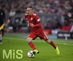 08.12.2018, Fussball 1. Bundesliga 2018/2019, 14. Spieltag,  FC Bayern Mnchen - 1.FC Nrnberg, in der Allianz-Arena Mnchen.  Franck Ribery (FC Bayern Mnchen) am Ball.

 
