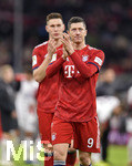08.12.2018, Fussball 1. Bundesliga 2018/2019, 14. Spieltag,  FC Bayern Mnchen - 1.FC Nrnberg, in der Allianz-Arena Mnchen.  Robert Lewandowski (FC Bayern Mnchen) jubelt nach dem Spiel.

 
