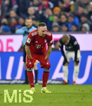 19.12.2018, Fussball 1. Bundesliga 2018/2019, 16. Spieltag,  FC Bayern Mnchen - RB Leipzig, in der Allianz-Arena Mnchen. Franck Ribery (FC Bayern Mnchen) etwas ausgepowert.
 
