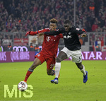 19.12.2018, Fussball 1. Bundesliga 2018/2019, 16. Spieltag,  FC Bayern Mnchen - RB Leipzig, in der Allianz-Arena Mnchen. v.li: Kingsley Coman (Bayern Mnchen) gegen Dayot Upamecano (RB Leipzig).
 
