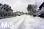 10.01.2019, Winter in Bad Wrishofen im Allgu,  Nach starkem Schneefall hat sich die Kurstadt in ein Winterwunderland verwandelt. 