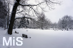 10.01.2019, Winter in Bad Wrishofen im Allgu,  Nach starkem Schneefall hat sich die Kurstadt in ein Winterwunderland verwandelt. Hier der Kurpark.