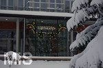 10.01.2019, Winter in Bad Wrishofen im Allgu,  Nach starkem Schneefall hat sich die Kurstadt in ein Winterwunderland verwandelt. Hier das Kurhaus mit dem Kurtheater.