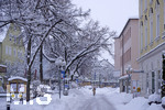 11.01.2019, Winter in Bad Wrishofen im Allgu,  Nach starkem Schneefall hat sich die Kurstadt in ein Winterwunderland verwandelt. Hier die Fussgngerzone.