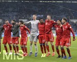 18.01.2019, Fussball 1. Bundesliga 2018/2019, 18. Spieltag, TSG Hoffenheim - FC Bayern Mnchen. In der PreZero-Arena Sinsheim. Schlussjubel der Bayernspieler.

 
