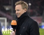 18.01.2019, Fussball 1. Bundesliga 2018/2019, 18. Spieltag, TSG Hoffenheim - FC Bayern Mnchen. In der PreZero-Arena Sinsheim. ZDF-Reporter Jochen Breyer am Mikrofon.
 
 
