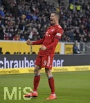 18.01.2019, Fussball 1. Bundesliga 2018/2019, 18. Spieltag, TSG Hoffenheim - FC Bayern Mnchen. In der PreZero-Arena Sinsheim. Robert Lewandowski (FC Bayern Mnchen) Torjubel 

 
