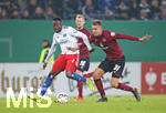 05.02.2019, Fussball DFB Pokal 2018/2019, Achtelfinale, Hamburger SV - 1. FC Nrnberg, im Volksparkstadion Hamburg. (L-R) Khaled Narey (Hamburg) gegen Ondrej Petrak (Nrnberg)


