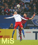 05.02.2019, Fussball DFB Pokal 2018/2019, Achtelfinale, Hamburger SV - 1. FC Nrnberg, im Volksparkstadion Hamburg. (L-R) Jann Fiete Arp (Hamburg) gegen Eduard Lwen (Nrnberg)


