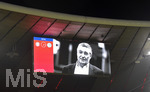 09.02.2019, Fussball 1. Bundesliga 2018/2019, 21. Spieltag, FC Bayern Mnchen - FC Schalke 04, in der Allianz-Arena Mnchen. Bayern Mnchen gedenkt an Rudi Assauer im Stadion.

 
