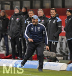 12.03.2019, Fussball 3. Bundesliga 2018/2019, 28. Spieltag, TSV 1860 Mnchen - SpVgg Unterhaching, im Grnwalder Stadion Mnchen. Trainer Daniel Bierofka (TSV 1860 Mnchen) in Rage.   


 
