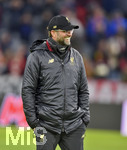 13.03.2019, Fussball UEFA Champions-League 2018/2019, Achtelfinale Rckspiel, FC Bayern Mnchen - FC Liverpool, in der Allianz-Arena Mnchen, Trainer Jrgen Klopp (Liverpool) lacht herzlich.


