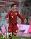 17.03.2019, Fussball 1. Bundesliga 2018/2019, 26. Spieltag, FC Bayern Mnchen - 1.FSV Mainz 05, in der Allianz-Arena Mnchen. James Rodriguez (FC Bayern Mnchen) Torjubel.

 
