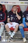 30.03.2019, Fussball 1. Bundesliga 2018/2019, 27. Spieltag, SC Freiburg - FC Bayern Mnchen, im Schwarzwald-Stadion Freiburg. Franck Ribery (FC Bayern Mnchen) auf der Bank.

 
