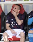 30.03.2019, Fussball 1. Bundesliga 2018/2019, 27. Spieltag, SC Freiburg - FC Bayern Mnchen, im Schwarzwald-Stadion Freiburg. Franck Ribery (FC Bayern Mnchen) auf der Bank.

 
