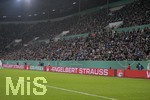02.04.2019, Fussball DFB Pokal 2018/2019, Viertelfinale, FC Augsburg - RB Leipzig, in der WWK-Arena Augsburg. Werbebande Sponsor Engelbert Strauss Kleidungshersteller.


