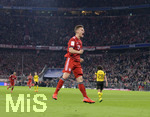 06.04.2019, Fussball 1. Bundesliga 2018/2019, 28. Spieltag, FC Bayern Mnchen - Borussia Dortmund, in der Allianz-Arena Mnchen. Joshua Kimmich (FC Bayern Mnchen) Torjubel.

 
