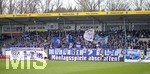 08.04.2019, Fussball 3. Liga 2018/2019, 32. Spieltag, SG Sonnenhof Groaspach - TSV 1860 Mnchen, in der Mechatronik Arena Aspach. Lwenfans.

