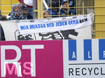 13.04.2019, Fussball 3. Bundesliga 2018/2019, 33. Spieltag, TSV 1860 Mnchen - Preuen Mnster, im Grnwalder Stadion Mnchen. mia miassn ned jeden gern ham.  

 
