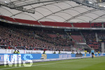 13.04.2019, Fussball 1. Bundesliga 2018/2019, 29. Spieltag, VfB Stuttgart - Bayer Leverkusen, in der Mercedes-Benz-Arena Stuttgart, leere Rnge in der Arena.


 
