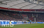 13.04.2019, Fussball 1. Bundesliga 2018/2019, 29. Spieltag, VfB Stuttgart - Bayer Leverkusen, in der Mercedes-Benz-Arena Stuttgart, leere Rnge in der Arena.


 
