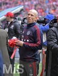 04.05.2019, Fussball 1. Bundesliga 2018/2019, 32. Spieltag, FC Bayern Mnchen - Hannoiver 96, in der Allianz Arena Mnchen. Ersatzspieler Arjen Robben (FC Bayern Mnchen).

 
