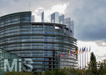 30.08.2018, Europisches Parlament in Straburg. Flaggen vor dem Parlament.