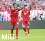 18.05.2019, Fussball 1. Bundesliga 2018/2019, 34. Spieltag, FC Bayern Mnchen - Eintracht Frankfurt, in der Allianz-Arena Mnchen. David Alaba (FC Bayern Mnchen) Torjubel.

 
