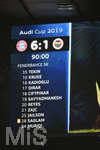 30.07.2019, Fussball Saison 2019/2020, AUDI-Cup 2019 in Mnchen, FC Bayern Mnchen - Fenerbahce Istanbul, in der Allianz-Arena Mnchen, Endstand 6:1 fr den FC Bayern Mnchen. 

