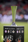 31.07.2019, Fussball Saison 2019/2020, AUDI-Cup 2019 Tag 2 in Mnchen, Finale: Tottenham Hotspurs - FC Bayern Mnchen, in der Allianz-Arena Mnchen,  Der Pokal wartet auf der Stele.

