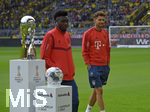 03.08.2019, Fussball  2019/2020, Supercup 2019, Borussia Dortmund - FC Bayern Mnchen, im Signal-Iduna-Park Stadion Dortmund, (L-R) Alphonso Davies (Bayern Mnchen) , Leon Goretzka (Bayern Mnchen) 


