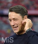 16.08.2019, Fussball 1. Bundesliga 2019/2020, 1.Spieltag, FC Bayern Mnchen - Hertha BSC Berlin, in der Allianzarena Mnchen. Trainer Niko Kovac (FC Bayern Mnchen) lacht.

