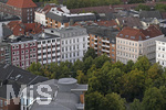 06.09.2019, Hamburg, Stdteansichten, Ausblick vom Turm der Michaelis-Kirche auf Wohnhuser in der Innenstadt.  