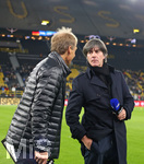 09.10.2019, Fussball, Lnderspiel, Deutschland - Argentinien, im Signal Iduna Park Dortmund. (L-R) Jrgen Klinsmann und Bundestrainer Joachim Lw (Deutschland)


