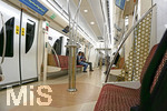 06.01.2020, Stadtrundgang Doha, Katar.  Die 2019 erffnete U-Bahn, Innenaufnahme eines Waggons. 