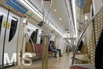 06.01.2020, Stadtrundgang Doha, Katar.  Die 2019 erffnete U-Bahn, Innenaufnahme eines Waggons.