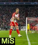 05.03.2024,  Fussball UEFA Championsleague 2023/2024: Achtelfinale,  FC Bayern Mnchen - Lazio Rom, in der Allianz-Arena Mnchen. Torjubel Harry Kane (FC Bayern Mnchen) n


