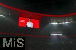 05.03.2024,  Fussball UEFA Championsleague 2023/2024: Achtelfinale,  FC Bayern Mnchen - Lazio Rom, in der Allianz-Arena Mnchen. Trainer Thomas Tuchel (FC Bayern Mnchen) auf der Videoleinwand 


