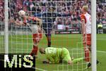 09.03.2024, Fussball 1. Bundesliga 2023/2024, 25.Spieltag, FC Bayern Mnchen - 1.FSV Mainz 05, in der Allianz-Arena Mnchen.  Harry Kane (FC Bayern Mnchen) trifft zum 7:1 gegen Torwart Robin Zentner (FSV Mainz) 

