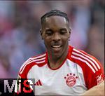 09.03.2024, Fussball 1. Bundesliga 2023/2024, 25.Spieltag, FC Bayern Mnchen - 1.FSV Mainz 05, in der Allianz-Arena Mnchen.  Mathys Tel (Bayern Mnchen) lachend 


