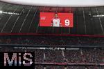 09.03.2024, Fussball 1. Bundesliga 2023/2024, 25.Spieltag, FC Bayern Mnchen - 1.FSV Mainz 05, in der Allianz-Arena Mnchen.  Harry Kane (FC Bayern Mnchen) nach seinem Torerfolg auf der Anzeigetafel.


