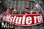 09.03.2024, Fussball 1. Bundesliga 2023/2024, 25.Spieltag, FC Bayern Mnchen - 1.FSV Mainz 05, in der Allianz-Arena Mnchen.  Sdkurve mit Ultra-Banner: Alarmstufe Rot am Zaun 

